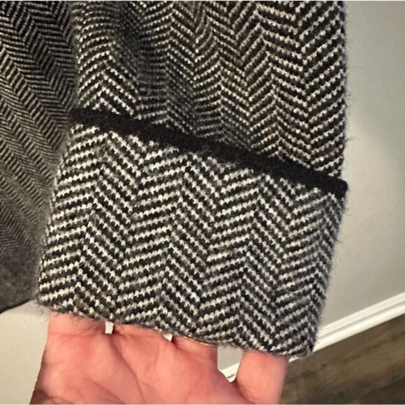 Christian Siriano Gray Herringbone Open Front Cardigan Women’s XS Cozy Chic - Picture 7 of 11